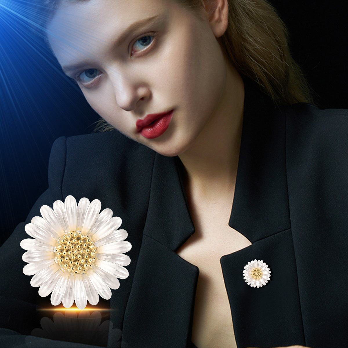 Simple Small Daisy Brooch Female Anti-lost Pin – Jewelry Gift Ideas — 1