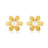 Flower Pearl-studded Earrings Cold Wind – Surprise Gifts — 2