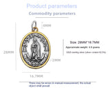 S925 Sterling Silver Lady Portrait Cross Round – Jewelry Gift Ideas — 10