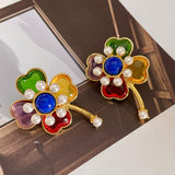 Women Girl Vintage Blue Crystal Earrings – Gifts for Her — 8