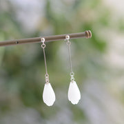 White Magnolia Flower Earrings Female Hanfu – Stylish Gifts — 8