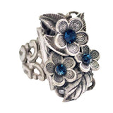 Vintage Flower Noble Aquamarine Gift Ring – Small Gift Ideas — 3