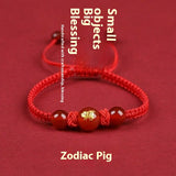 Zodiac Cinnabar All-matching Weaving Bracelet – Jewelry Gift Ideas — 16