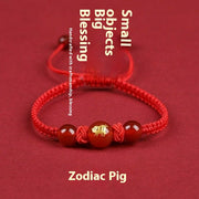 Zodiac Cinnabar All-matching Weaving Bracelet – Jewelry Gift Ideas — 16