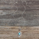 Vintage Carved Water Drop Pendant Bohemian – Jewelry Gift Ideas — 1