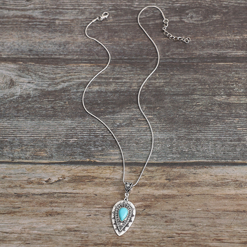 Vintage Carved Water Drop Pendant Bohemian – Jewelry Gift Ideas — 1