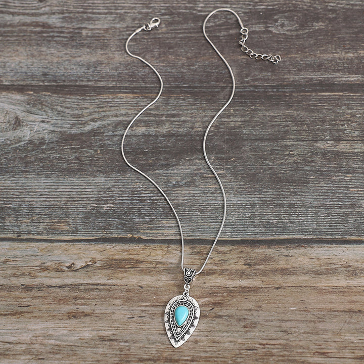 Vintage Carved Water Drop Pendant Bohemian – Jewelry Gift Ideas — 1