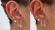 Women's Geometric Flower Zircon Earrings – Gifts for Her — 5