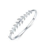 S925 Silver Bracelet Female Leaf Oval Bracelet – Jewelry Gift Ideas — 10