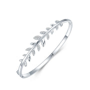 S925 Silver Bracelet Female Leaf Oval Bracelet – Jewelry Gift Ideas — 10