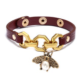 Personality New Chain Small Bee PU Leather Pearl – Jewelry Gift Ideas — 2