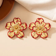 Vintage Flower Earrings For Women Niche Design Spray – Gifts for Her — 7
