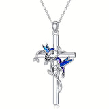 Female Hummingbird Pendant Necklace – Jewelry Gift Ideas — 4