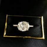 S925 Silver Simulated Diamond Oval 3 Carat Ring – Practical Gifts — 2