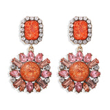 Floral Round Fancy Colored Diamond Earrings Set – Stylish Gifts — 2