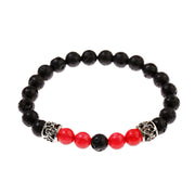 Black Glitter Stone Beaded Men's Bracelet – Jewelry Gift Ideas — 6