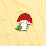 Mini Red Mushroom Brooch Alloy Paint Frog Pin – Jewelry Gift Ideas — 2