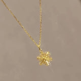 Chinese Gold Snowflake Pendant Women's Necklace – Jewelry Gift Ideas — 3