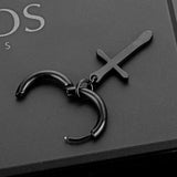 Black Geometric Pendant Stainless Steel Earrings – Jewelry Gift Ideas — 19