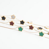 Five Flower Choker Flower Titanium Steel Necklace – Jewelry Gift Ideas — 7