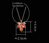 Exaggerated Maple Leaf Enamel Drip Glazed Long – Jewelry Gift Ideas — 5