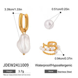 18K Gold Stainless Steel Pearl Round Beads Shell – Everyday Gifts — 4