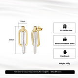 Sterling Silver Irregular Pearl Gold Earrings – Meaningful Gifts — 3