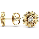 European And American Plated 18K Sunflower Earrings – Meaningful Gifts — 10