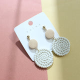 Clay Terracotta Earrings Creative Art Woven – Creative Gifts — 8