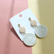 Clay Terracotta Earrings Creative Art Woven – Creative Gifts — 8