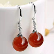 Elegant Silvering Earrings Female Chalcedony Green – Gifts for Her — 2
