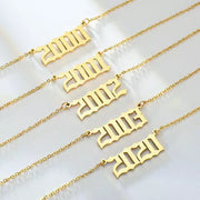 18K Stainless Steel 1990- Year Necklace – Jewelry Gift Ideas — 1