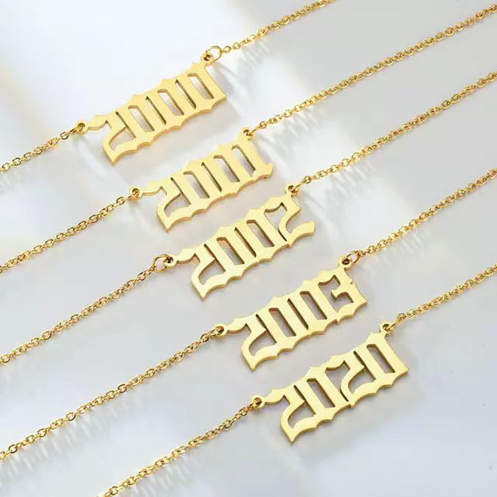 18K Stainless Steel 1990- Year Necklace – Jewelry Gift Ideas — 1