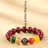 Cinnabar Bracelet Natural Five Gods Of Wealth – Jewelry Gift Ideas — 2