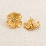 Retro Graceful Earrings Stainless Steel 18K Gold – Holiday Gift Ideas — 4