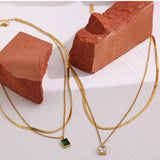 Mini Delicate Square Diamond Crystal Pendant – Jewelry Gift Ideas — 1