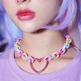 Love Colorful Colorless Resin Acrylic Necklace – Jewelry Gift Ideas — 1