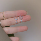 25 Silver Stud Earrings Women's French Simple Hollow – Gifts for Her — 2
