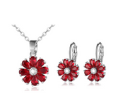 Copper Zircon Floral Diamond Necklace Stud – Jewelry Gift Ideas — 9