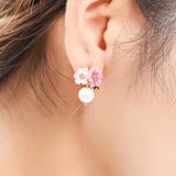 Bridal Flower Shell Pearl Earrings – Stylish Gifts — 1