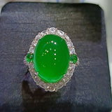 Green Agate Jade Women's Ring – Gifts for Her — 11
