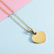 Stainless Steel Round Circle Heart Pendant – Jewelry Gift Ideas — 11