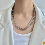 316L Steel Color Crystal Design Sense Necklace – Jewelry Gift Ideas — 1