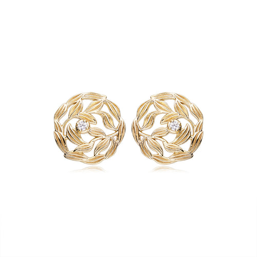 14K Gold Plated Ladies Earrings Light Luxury – Holiday Gift Ideas — 2