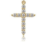 S925 Sterling Silver Diamond Inlaid Cross – Jewelry Gift Ideas — 9