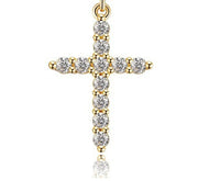 S925 Sterling Silver Diamond Inlaid Cross – Jewelry Gift Ideas — 9