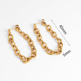 Titanium Steel Earrings Long Cuban Chain Earrings – Stylish Gifts — 5