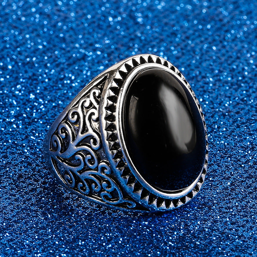 Men's New Fashion Domineering Large Ring Inlaid – Stylish Gifts — 1