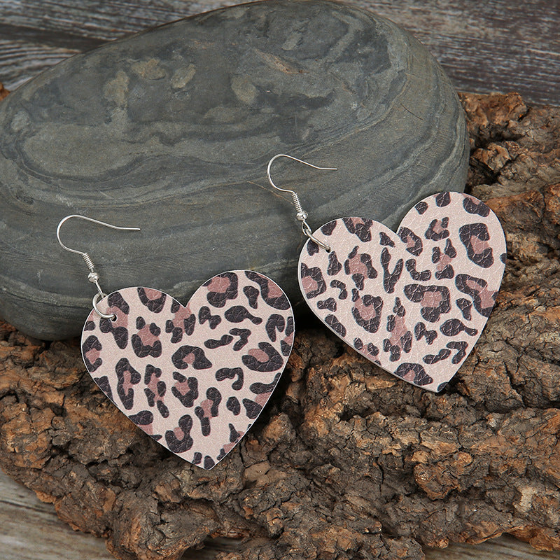 Valentine's Day Love Leather Earrings Creative – Gifts for Couples — 1