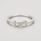 S925 Silver Bow 8 Ring Female Infinite Love Index Ring – Gifts for Her — 2